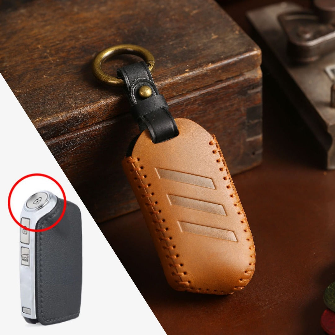 Étui de clé de voiture en cuir pour Kia K5 K3