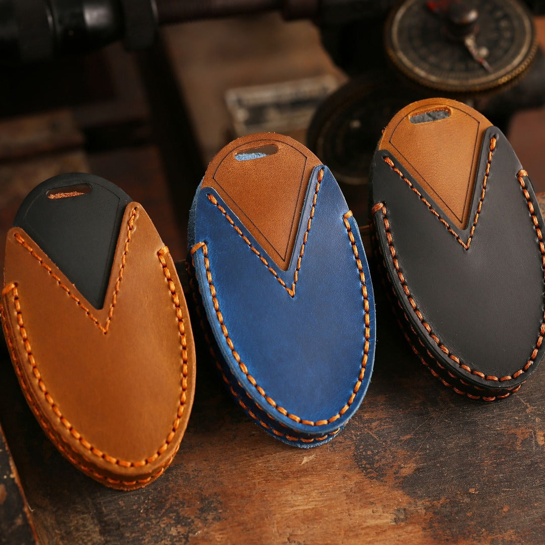 Carsine Hyundai Leather Car Key Cover 5,7 Button Black / 5 Button