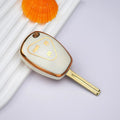 Carsine Renault Car Key Case Golden Edge White / Key case