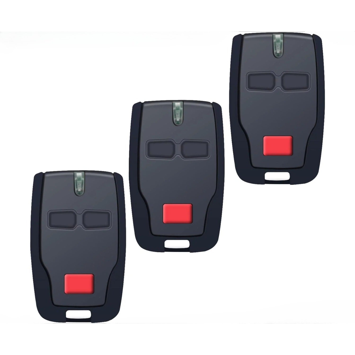 3 PCS BFT Mitto B2 Garage Remote - 433.92MHz 2-Channel Fob for Electric Gates