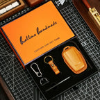 Porsche-Schlüsselhülle | Echtes Leder, wasserdicht | Passend für alle Modelle