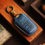 Carsine Toyota Leather Car Key Cover Black / Type A