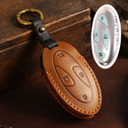 Carsine Hyundai Leather Car Key Cover 5,7 Button Brown / 7 Button