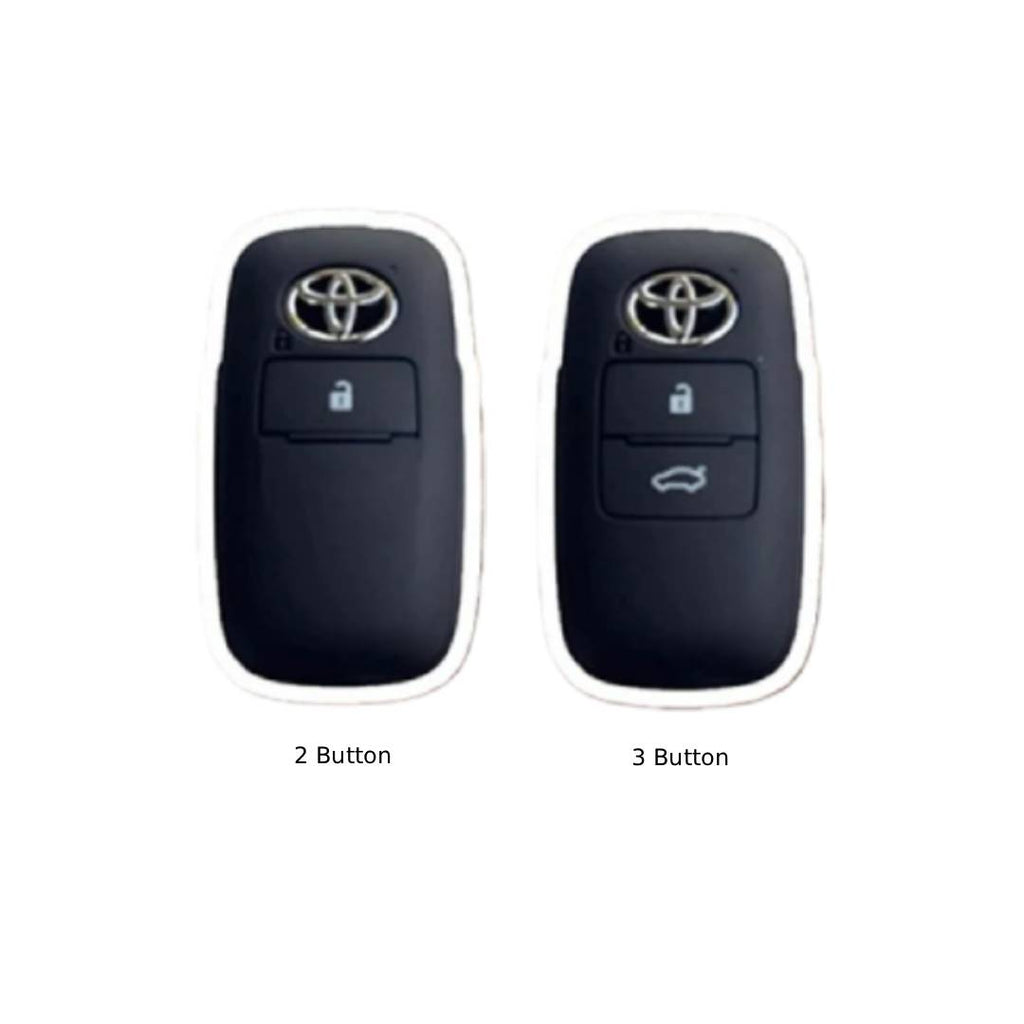 Étui en cuir pour clé de voiture Toyota Yaris 2 ou 3 boutons