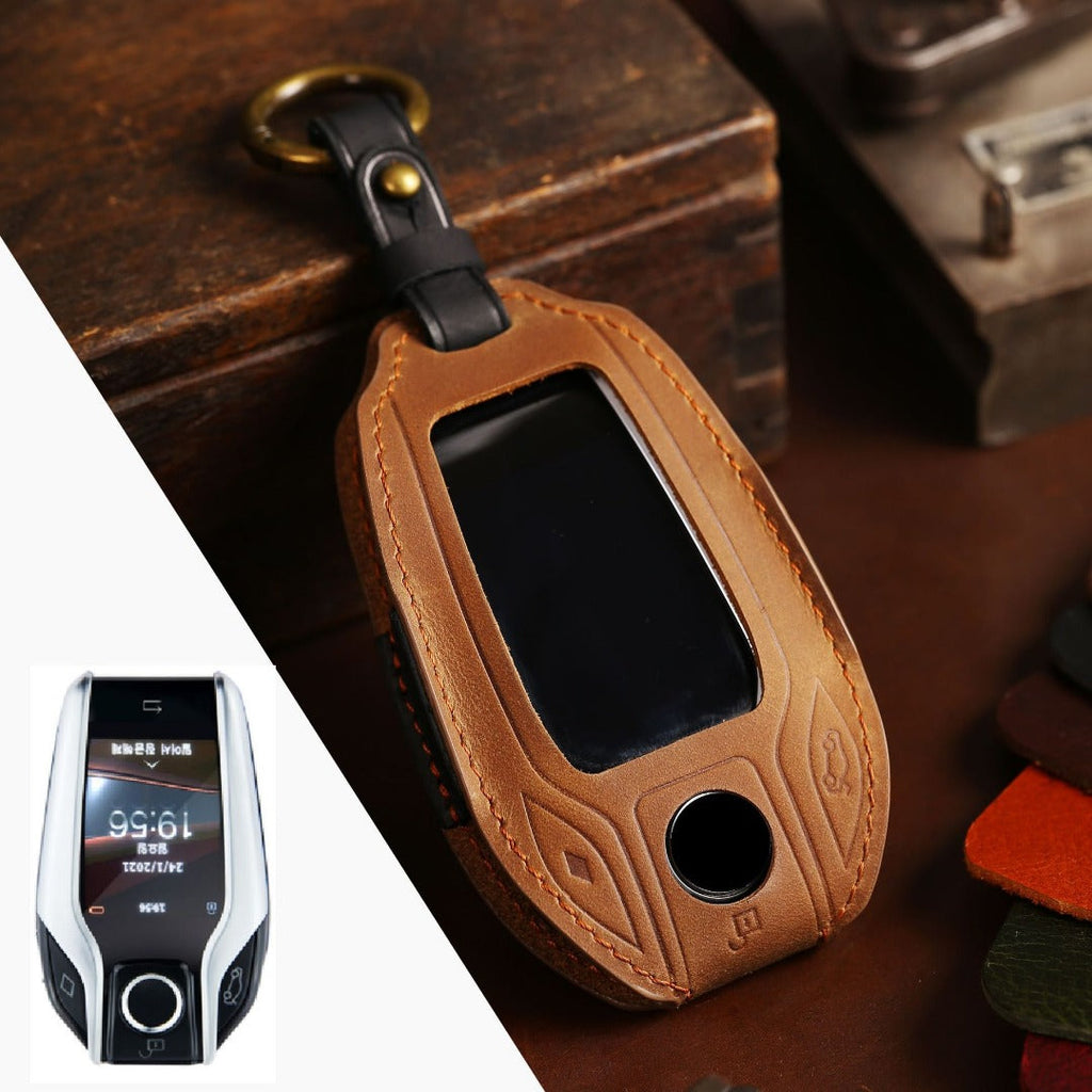 BMW Leather Car Key Cover - Genuine Leather, Premium Fit for All BMW Models