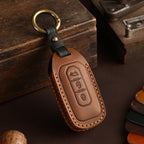 Carsine Ford Leather Car Key Cover 3 Button Black