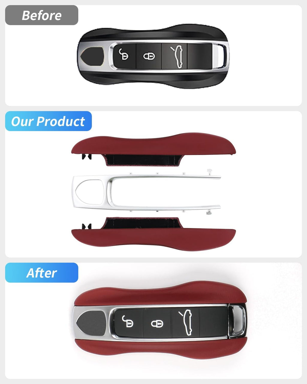 Porsche Leder-Schlüsselhülle 