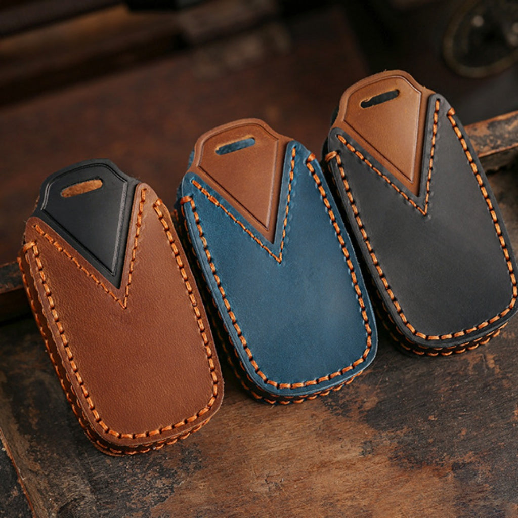 Carsine Toyota Yaris Leather Car Key Cover 2,3 Button Black / 2 Button