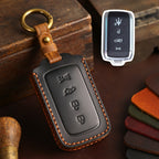 Carsine Maserati Leather Car Key Cover Black
