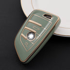 Carsine BMW Car Key Case Golden Edge Green / Key case