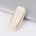 Carsine Ford lincoln Car Key Case Golden Edge White / Key case
