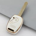 Carsine Honda Acura Car Key Case Golden Edge White / Key case