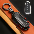 Ford Edge Explorer Lincoln MKT 2017 Navigator Leather Car Key Cover 5 Button