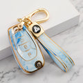 Carsine Chevrolet Holden Car Key Case Gold Inlaid With Jade Blue / Key case + strap