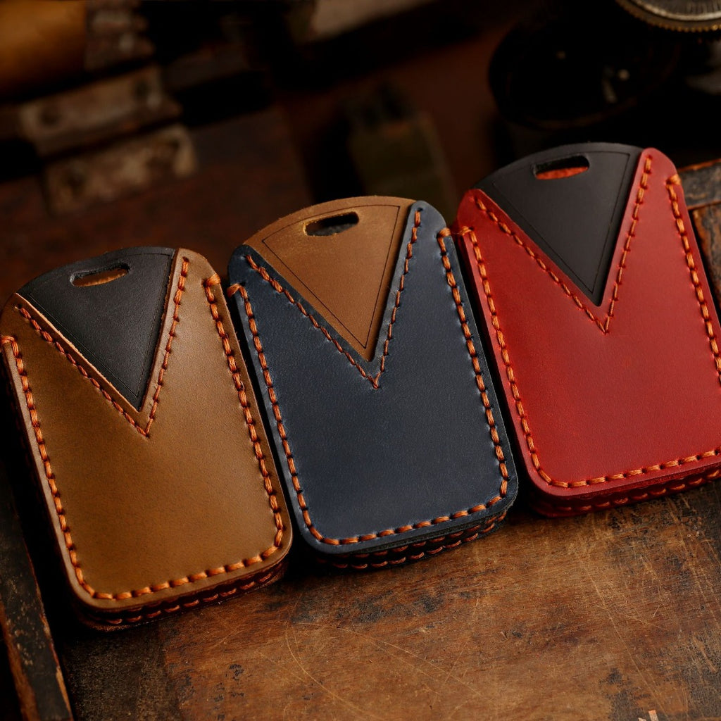 Carsine Volvo XC60 XC90 S60 Leather Car Key Cover Black