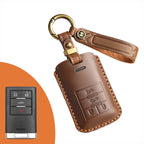 Carsine Cadillac Leather Car Key Cover 4,5 Button Brown / 4 Button