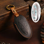 Carsine Hyundai Leather Car Key Cover 5,7 Button Black / 7 Button