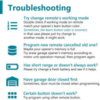 Carsine Garage Door Opener Remote, for Chamberlain, LiftMaster 371LM 373LM 971LM 973LM, Universal Black / 2 PCS