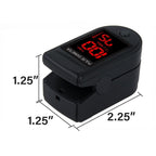 Carsine Fingertip Pulse Oximeter Blood Oxygen Saturation Monitor with Silicone Cover, Batteries and Lanyard Black