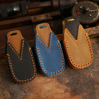 Étui de clé de voiture en cuir Ford EcoSport Focus à 3 boutons