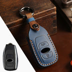 Carsine Subaru Leather Car Key Cover 3,4 Button Blue / 3 Button