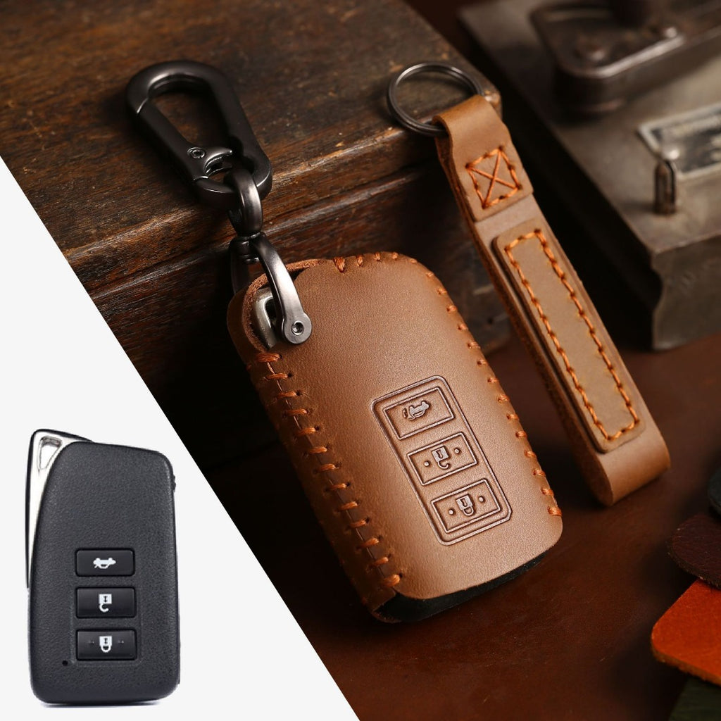 Étui en cuir pour clé de voiture Lexus à 2, 3 ou 4 boutons