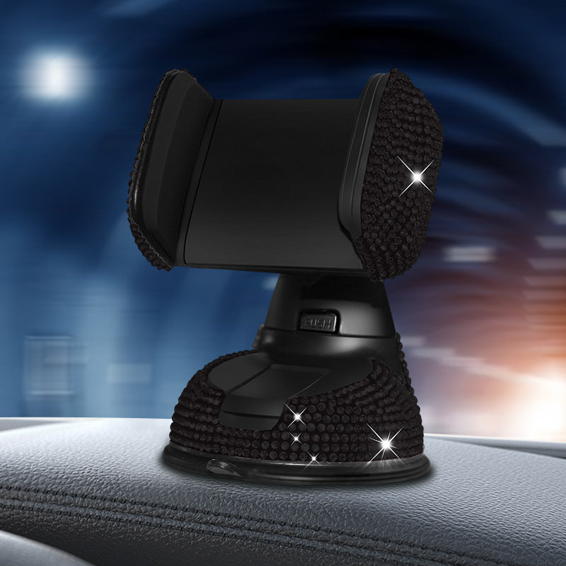 Carsine Rhinestone Car Phone Holder Black