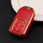 Carsine Honda Acura Car Key Case Golden Edge Red / Key case