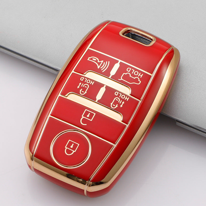 Carsine Kia Car Key Case Golden Edge Red / Key case