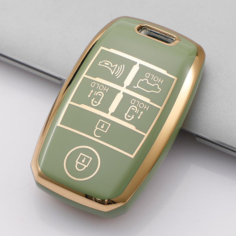 Carsine Kia Car Key Case Golden Edge Green / Key case