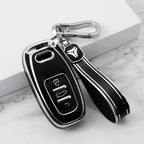 Carsine Audi Car Key Cover Silver Edge