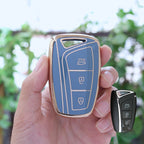 Carsine Hyundai Car Key Case Golden Edge Grey / Key case